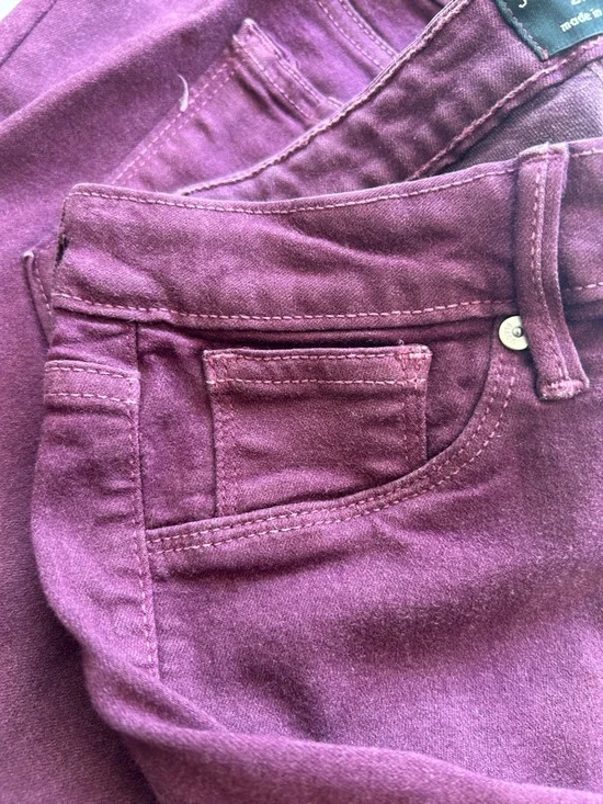 Just Black Addison Women’s Skinny Jeans/Jeggings Size 27/4 Burgandy - Picture 5 of 7